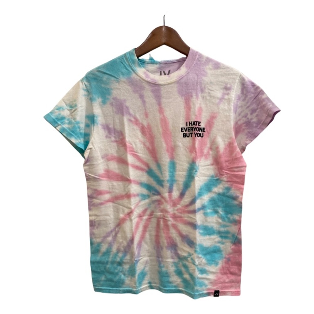 Pink and blue tie dyed tshirt